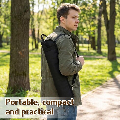 Drum Stick Bag, Black Drumstick Bag with Handle Portable Storage Case Universal Drum Stick Holder for Drum Set Percussion Mallet in Saudi Arabia