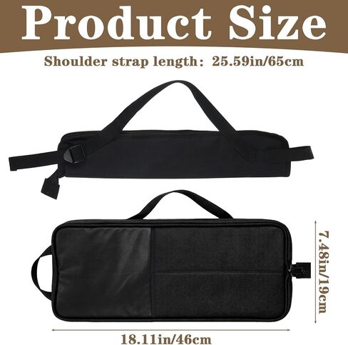 Drum Stick Bag, Portable Drumstick Bag for Drumsticks and Mallets Storage, Small Hanging Percussion Drum Stick Holder Case with Handle (Black) in Saudi Arabia