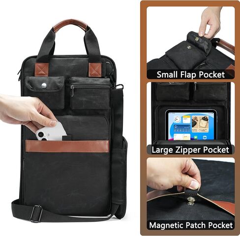 حقيبة عصا الطبل، حقيبة عصا الطبل المصنوعة من القماش المشمع شديدة التحمل - حامل عصا الطبل ذو سعة كبيرة مع حزام معزز للطبول وإكسسوارات الإيقاع والحفلة in Kuwait