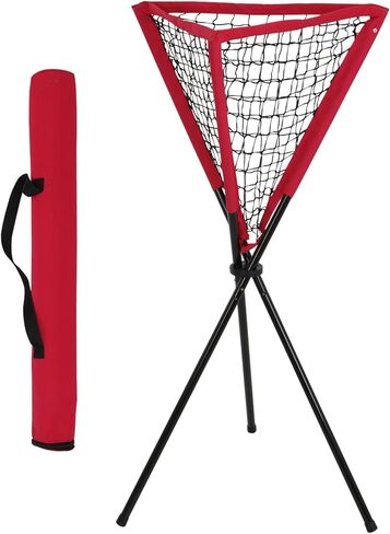 Smartxchoices Metal Frame Baseball Softball Practice Ball Caddy, Holds up to 60 Baseballs or 30 Softballs, for Hitting, Pitching, Batting Practice and Field Training, with Carry Bag in Kuwait