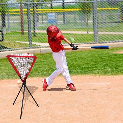 Smartxchoices Metal Frame Baseball Softball Practice Ball Caddy, Holds up to 60 Baseballs or 30 Softballs, for Hitting, Pitching, Batting Practice and Field Training, with Carry Bag in Kuwait