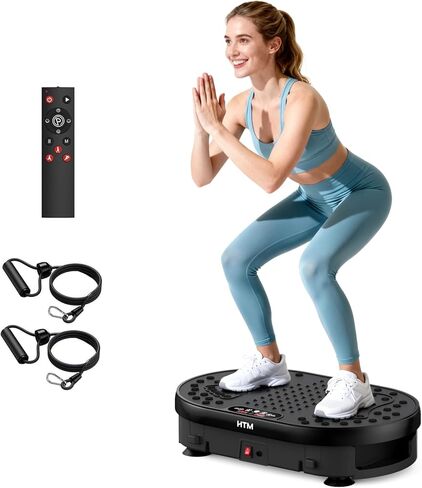 Vibration Plate Exercise Machine with 120 Speed Levels, 9 Program Modes and Remote Control - 15 Min Timer, 300 lbs Capacity Vibrate Stand Shake Board for Full Body Workout, Fat Burner and Toning in Saudi Arabia