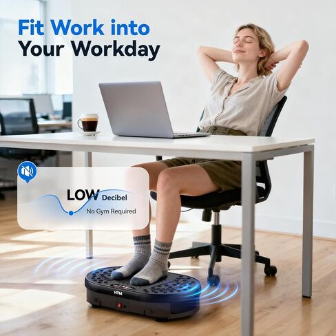 Vibration Plate Exercise Machine with 120 Speed Levels, 9 Program Modes and Remote Control - 15 Min Timer, 300 lbs Capacity Vibrate Stand Shake Board for Full Body Workout, Fat Burner and Toning in Saudi Arabia