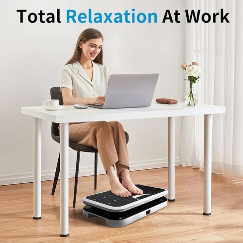 Vibration Plate Exercise Machine with Pushup Handle & Bluetooth, Full-Body Vibrating Plate for Lymphatic Drainage,Home Workout, Office Fitness, Weight Loss, Muscle Toning -Remote Control in Saudi Arabia