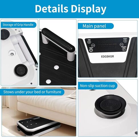 Vibration Plate Exercise Machine with Pushup Handle & Bluetooth, Full-Body Vibrating Plate for Lymphatic Drainage,Home Workout, Office Fitness, Weight Loss, Muscle Toning -Remote Control in Saudi Arabia