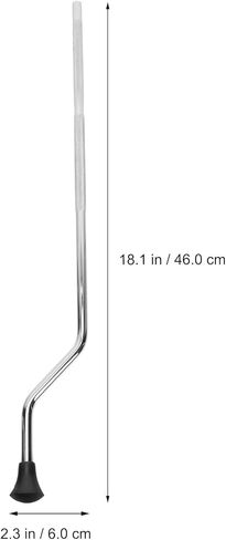 Drum Leg Replacement Stainless Steel Drum Set Accessory Non-Slip Bass Leg Support 18.11X2.36X0.98 Inch Durable Tom Part for Percussion Instruments in Saudi Arabia