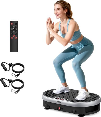 Vibration Plate Exercise Machine with 120 Speed Levels, 9 Program Modes and Remote Control - 15 Min Timer, 300 lbs Capacity Vibrate Stand Shake Board for Full Body Workout, Fat Burner and Toning in Saudi Arabia
