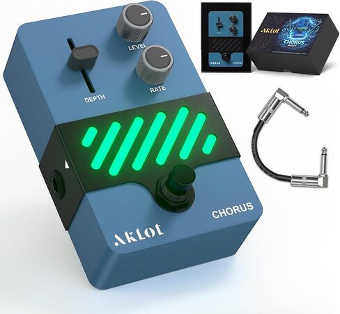AKLOT 7-Band Equalizer Guitar Pedal: Precise Frequency Shaping, (100Hz 200Hz 400Hz 800Hz 1.6kHz 3.2kHz), Compact Mini Electric EQ Guitar Pedal with True Bypass, NEON Spectrum in Saudi Arabia