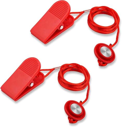 2 Pcs Red Universal Treadmill Magnet Safety Key Magnetic Safety Switch Round Treadmill Safety Key Replacement for Most Treadmills Running Machines in Saudi Arabia
