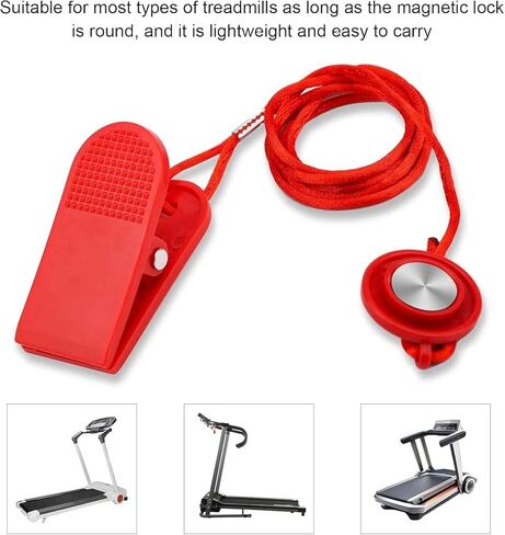 2 Pcs Red Universal Treadmill Magnet Safety Key Magnetic Safety Switch Round Treadmill Safety Key Replacement for Most Treadmills Running Machines in Saudi Arabia