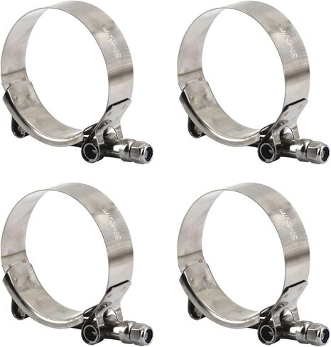 35-40mm 304 Stainless Steel T Bolt Hose Clamp Heavy Duty Pipe Clamps (4 Pieces) in Kuwait