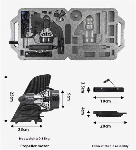 Electric Sup Paddle Board Fin with Remote Control Inflatable Surfboard Power Propeller Kayak Underwater Motor for Inflatable,Paddle Boards,Fishing Boats in Kuwait