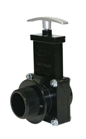 صمام بوابة Valterra 7106M ABS، أسود، 1-1/2 بوصة MPT x Spig، بمقبض معدني in Saudi Arabia