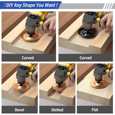 مجموعة أقراص نحت الخشب BURMONG 14 قطعة لمطحنة الزوايا، قرص تشكيل الخشب 4 بوصة و4.5 بوصة وعجلة الطحن، أقراص نحت الفولاذ الكربوني مع نتوءات دوارة، حلقات محول 5/8 بوصة و7/8 بوصة in Kuwait