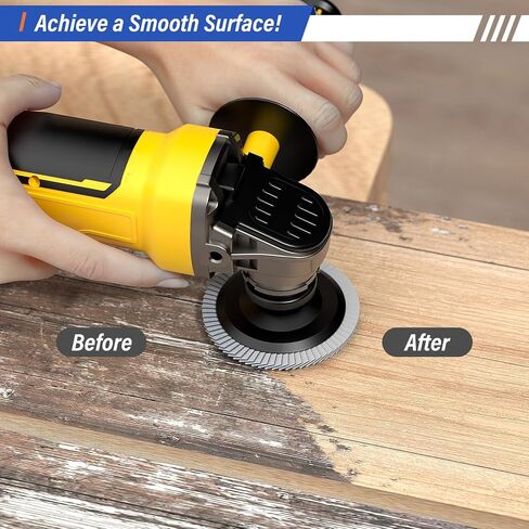 مجموعة أقراص نحت الخشب من BURMONG مكونة من 14 قطعة لمطحنة زاوية 4 بوصات و4-1/2 بوصة - مجموعة أدوات قطع ونحت وطحن الخشب مع قرص بالمنشار وأقراص تشكيل الخشب وعجلات الصنفرة ذات الرفرف وحلقات المحول ومفتاح الربط in Kuwait