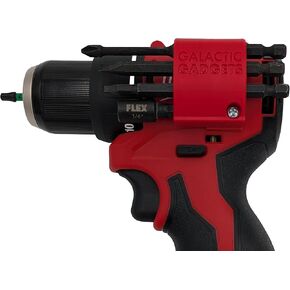 حامل لقمة مغناطيسية لـ Milwaukee M12 Fuel 3453-20 - اليد اليمنى - تخزين عالي التحمل من فئة المقاول - أدوات المجرة (أسود) in Kuwait
