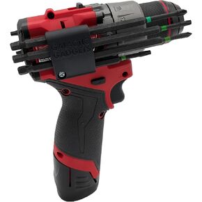 Magnetic Bit Holder for Milwaukee M12 Fuel 3453-20 - Right Hand - Contractor Grade Heavy Duty Storage - Galactic Gadgets (Black) in Kuwait