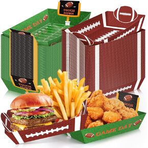 100 قطعة من لوازم حفلات كرة القدم، أطباق طعام بوزن 5 رطل، صواني ورقية، أوعية للاستعمال مرة واحدة، صواني ناتشو ليوم اللعب، الكرنفالات، أعياد الميلاد، الرياضة، ديكور الحفلات (100) in Kuwait