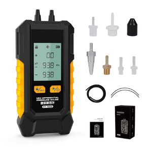 PT503 Manometer Gas Pressure Tester,Dual-Port HVAC Digital Manometer with Range of -100 to 200 KPa, 6 Units, Data Retention, 7Adapters, in Kuwait