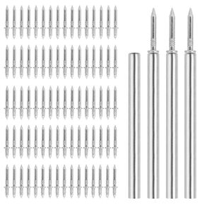 400 قطعة من مسامير الحواف ذات الرأس المزدوج مع 4 أدوات - براغي لوح قاعدة غير مرئية غير ملحومة لتزيين الخشب الصلب، تركيب على الوجهين in Kuwait