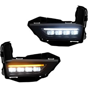LED&DRL Fog Lights Compatible With 2017 2018 2019 2020 Nissan Rogue, A Pair Of Front Bumper Driving Lamps with Daytime Running Light & Amber Turn Signal Light in Kuwait