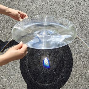Fresnel Lens Large, Diameter 300mm (11.81"), Focal Length 600mm (23.62") Solar Oven, Solar Death ray, Fire Starter for Solar Heating, Stage Light Condenser Lenses, Optical Experiment in Kuwait