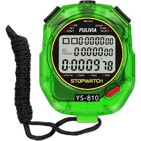 Stopwatch Timer 10 Splits/Laps Digital Stop Watch for Sports, Countdown Alarm Clock Date Memory Recall Large Display, Stopwatch for Coaches PE-Teacher Referee (Blue) in Kuwait