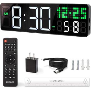 مؤقت الصالة الرياضية مقاس 12 بوصة، ساعة تمرين بفاصل زمني لساعة الحائط الرقمية لصالة الألعاب الرياضية المنزلية بالثواني، 5 أوضاع عرض | العد التنازلي للتحكم عن بعد/ساعة توقيت | 4 أجهزة إنذار تناسب مكتب غرفة المعيشة في الفصل الدراسي in Kuwait