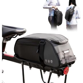 حقيبة رف الدراجة، حقائب دراجة عاكسة مقاومة للماء للرف الخلفي للدراجات، حقيبة جذع الدراجة سعة 8 لتر مع جيوب متعددة، حقيبة ظهر للدراجة مع حزام كتف لركوب الدراجات في الهواء الطلق، والتنقل in Kuwait