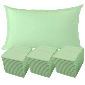 Disposable Pillow Case Covers(Pack of 100),Bulk Pillow Cases for Medical Hospital Travel,Paper Pillow Cases Disposable 21" Width x 30"Length (Blue) in Kuwait