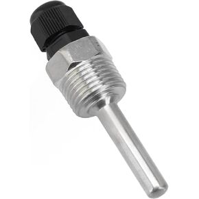 10PCS 304 Stainless Steel Thermowell, 30mm Waterproof 1/2inch NPT Thread Thermowell For Temperature Sensor for Beer Fermenter(30mm) in Kuwait