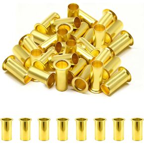 Siptenk 60PCS Brass Compression Tube Inserts for OD 3/8", Insert Tube Support Compression Sleeve Fitting, Sleeve Ferrules for Oil Water Air Pipe in Kuwait