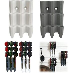 3D Printed Dart Display & Stand - 2 Pack Dart Holder Wall Mount and Decorative Wall Shelf, Display Rack for 9 Steel/Soft Tip Darts in Kuwait