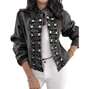 سترة Chicme Denim للنساء Up Stand Twhice Jans Jacket Jacket in Kuwait