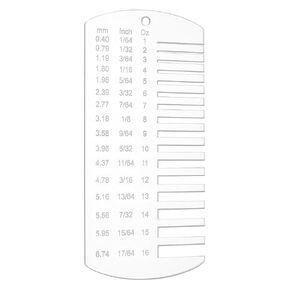 BENECREAT Acrylic Leather Thickness Gauge, Size Inspection Tool, Thickness Gauge for Welding Metal Plate Wire Size or Key Chain Decoration (5.9x2.9 Inch) in Kuwait