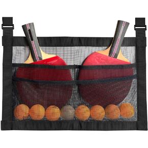 حامل مجداف بينج بونج، مضرب بينج بونج تحت الطاولة ومنظم رف الكرة، حقيبة شبكية معلقة لتخزين ملحقات تنس الطاولة وتنظيمها in Kuwait