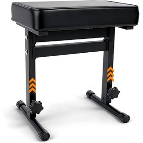 Firstar Adjustable Piano Bench 18.11" to 22.83", Foldable Piano Stool with PVC Leather, Portable Keyboard Bench with Padded Cushion for Musicians Piano Stool Chair (Capacity: 260 lb) in Saudi Arabia