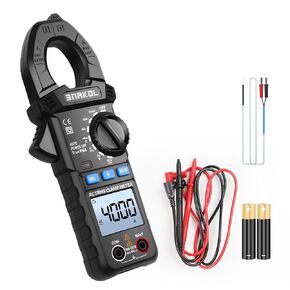 Digital Amp Clamp Meter 6000 Counts Multimeter Tester with 35mm Jaws for AC/DC Current and Voltage Meter, Resistance, Diode Capacitance, Continuity, Frequency, Thermocouple, NCV, Auto-Ranging in Kuwait