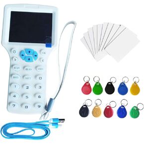 English Voice 10 Muti-Frequency RFID Copier Reader Writer Duplicator for ID/IC/Proximity Card, with 5PCS T5577/UID Changeable Key/Card in Kuwait