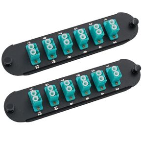 Fiber Optic Hardware Adapter Panel with LC Duplex MM OM3 Adapters Compatible for Corning Corning Light Guide CCH-01U CCH-CP12-A9 (OM3 6*LC Duplex-2PACK) in Kuwait