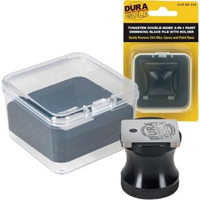 Dura-Gold Tungsten Denibbing Blade File Tool with Magnetic Holder - 2-in-1 Double-Sided Carbide Steel Paint Nib & Run Remover for Automotive Detailing, Sanding - Remove Clearcoat Imperfections, Dust in Kuwait