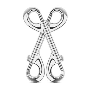 8 قطع 3.5 بوصة مزدوجة الأطراف بولت كبس خطاف شديد التحمل سلسلة مشابك معدنية، لمقود الكلاب الأليفة، خطافات دلو المياه، حامل المفاتيح، حلقة تسلق، المنزل، المزرعة، وغيرها من الأماكن الداخلية والخارجية (فضي) in Kuwait