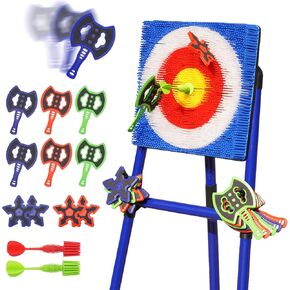 Axe Throwing Game for Backyard with Bristle Target & 12 Throwing Axes Set, Indoor & Outdoor Games for Adults, Kids & Family, Yard Games Toys, Axe Throwing Target,Dart Board,Carnival Games in Kuwait