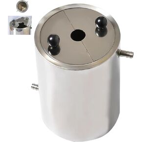 Laboratory Disperser Barrel, Double-Layer Stainless Steel with Semicircular Covers, 99mm Inner Diameter, 127mm Outer Diameter in Kuwait