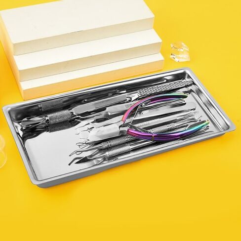 Medical Tray Stainless Steel Tray Multi-purpose Beauty Salon Manicure Medical Instrument Lab Instrument Supplies for Hospital Tattoo Lab Home Organizer in Saudi Arabia