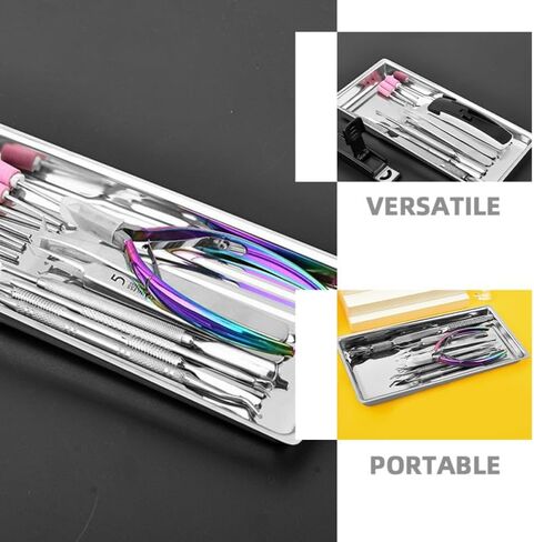 Medical Tray Stainless Steel Tray Multi-purpose Beauty Salon Manicure Medical Instrument Lab Instrument Supplies for Hospital Tattoo Lab Home Organizer in Saudi Arabia