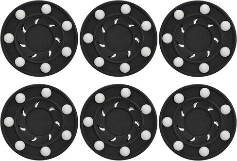 Street Roller Hockey Pucks - Outdoor Hockey Street Pucks with Rollers - Street，Roller and DEK Hockey-6 Packs in Kuwait