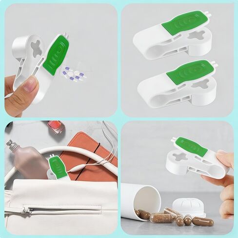 Portable Pill Popper Tool, Personal Pill Organizers Pill Taker Pill Blister Pack Opener Tool Tablets Assistance Tool for The Elderly, Disabled, Individuals with Weak Senior Arthritis Hands (2PCS) in Kuwait