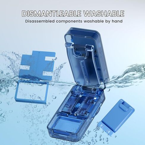 Pill Cutter - 1/2 Pill Splitter for Small Tiny Large Pills with Sealed Storage for Cutting Tablets Vitamins Medication, Portable Travel-Size for Seniors Pets (Blue) in Saudi Arabia