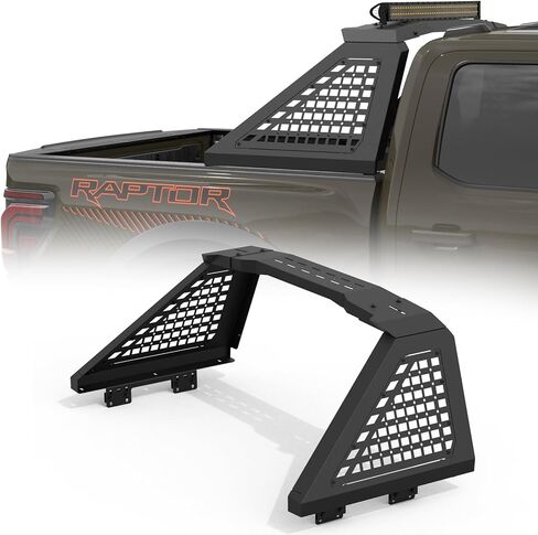 Sport Roll Bar متوافق مع Ford Maverick 2022 2023 2024 2025 | التثبيت السريع لا حفر مطلوب | جبل الضوء | (شبكة سوداء) in Kuwait